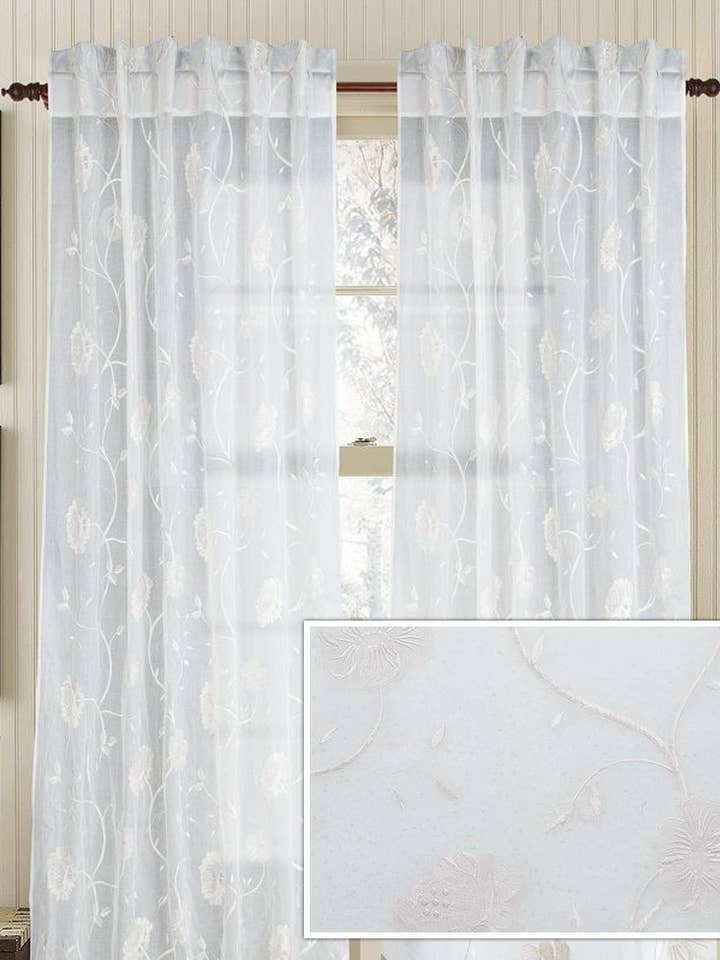 Regal Ivory 96" Cotton Organdy Drape for wholesale by Creative Threads, Inc.