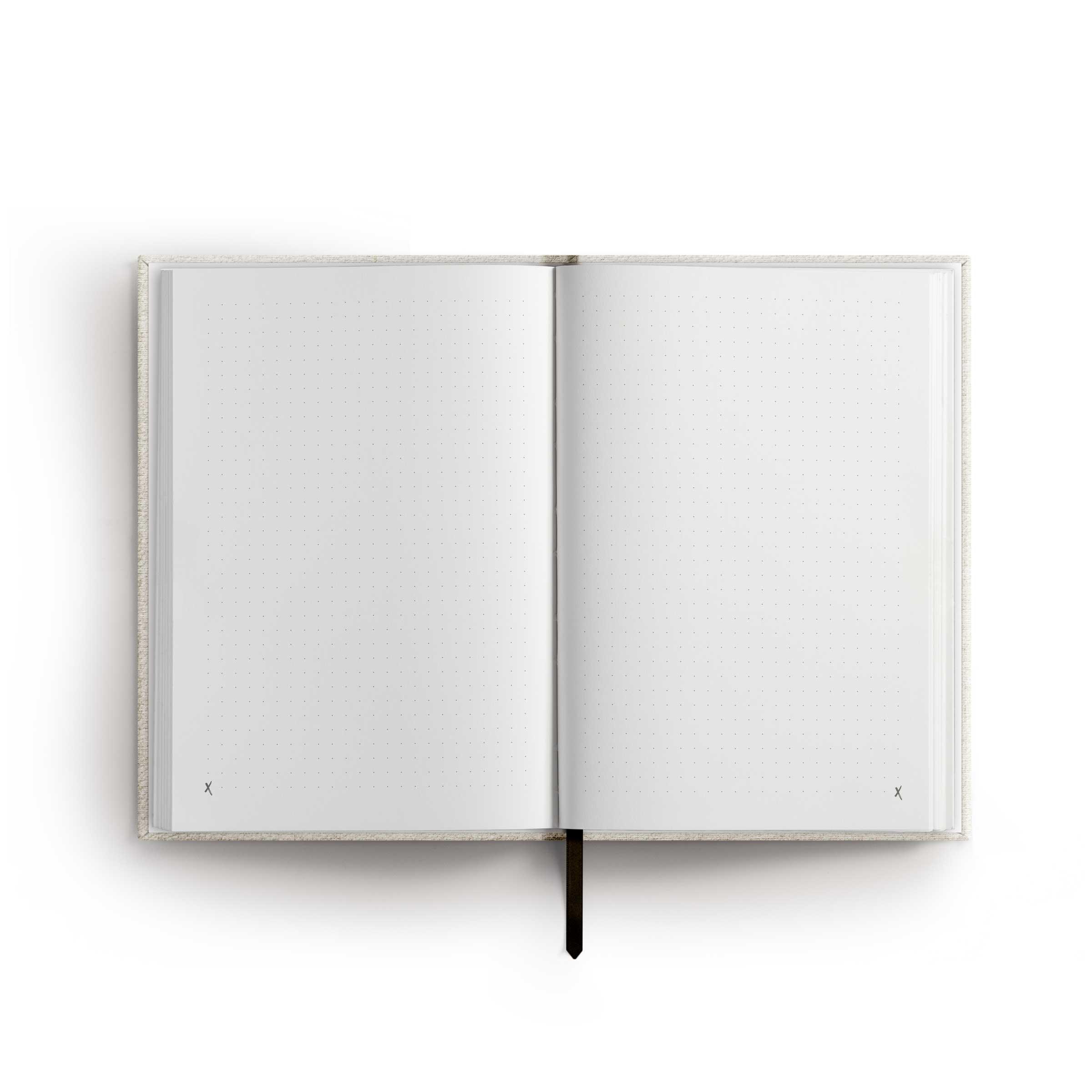 Real Passionates - Venta al por mayor Cuadernos - Cuaderno «Visions» A5, color blanco roto, cubierta de lino, con puntos1