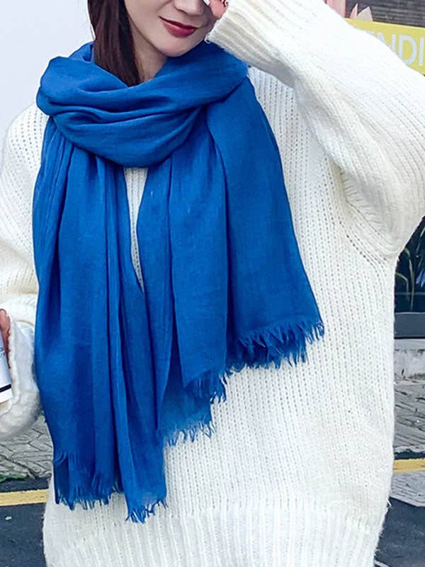 ShieldChic - Wholesale Scarf - Women's - Casual Simple Ramie Cotton 14 Colors Scarf3