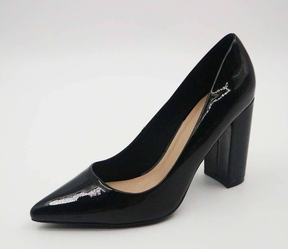 Mars Sky Shoes Wholesale - Wholesale High Heels - Women's - Bamboo BELLFLOWER-70 Women Chunky Heel Pointed Toe Pumps-12 Pairs Pack-16.75/Pair8