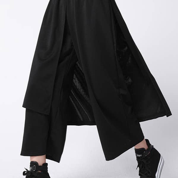 Pantalons Capri Empire Solide Faux Décontracté Deux pour la vente par Sheer Trend