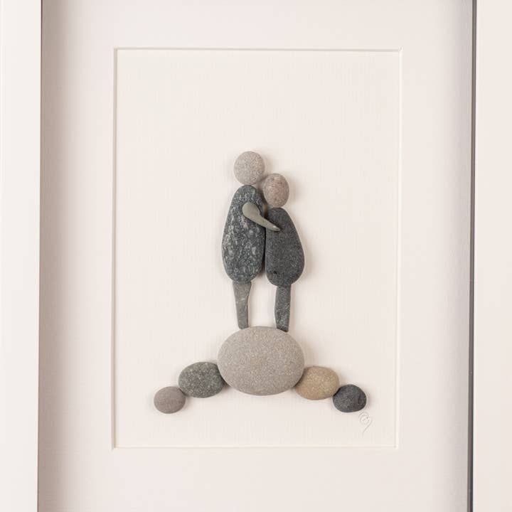 Embrace Pebble Art Frame | Wall Art for wholesale by Simply Mourne