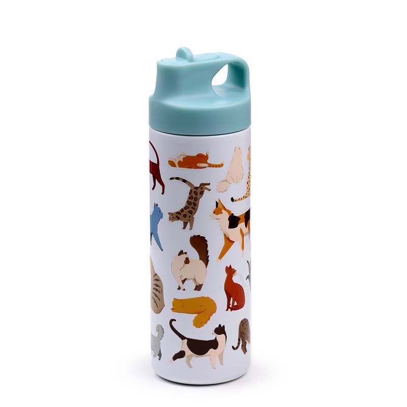 Puckator EU - Wholesale Insulated Mug/Tumbler - Feline Fine Cats Hot & Cold Flip Top Drinks Bottle 500ml3