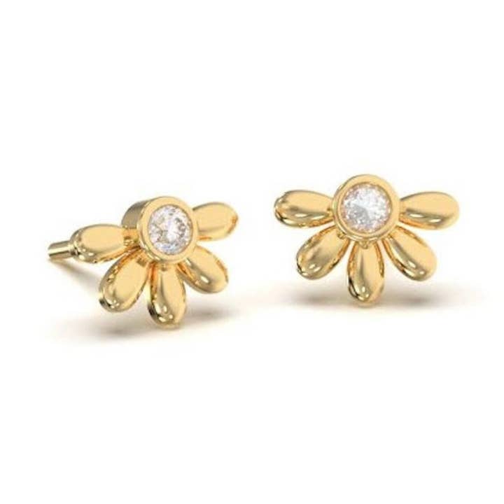 Boucles d'oreilles Dainty Diamond pour la vente par sizora