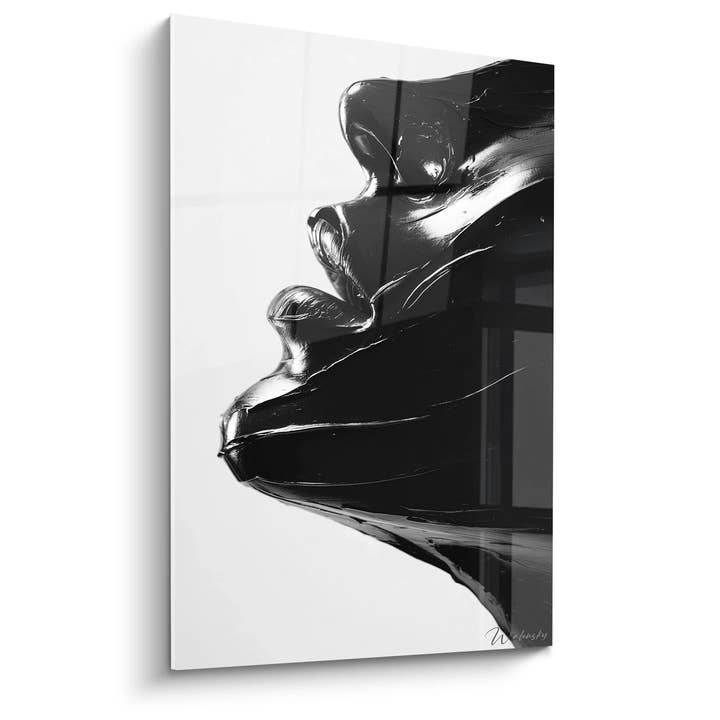 Abstract Female Face Painting - Reflections of Emotion - Black and White Face Edition for wholesale by Walensky