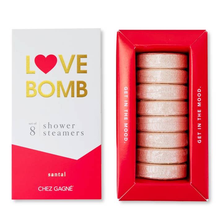 Chez Gagné - Wholesale Shower Steamer/Bomb - Love Bomb Shower Steamers - Santal - Set of 8 Tabs