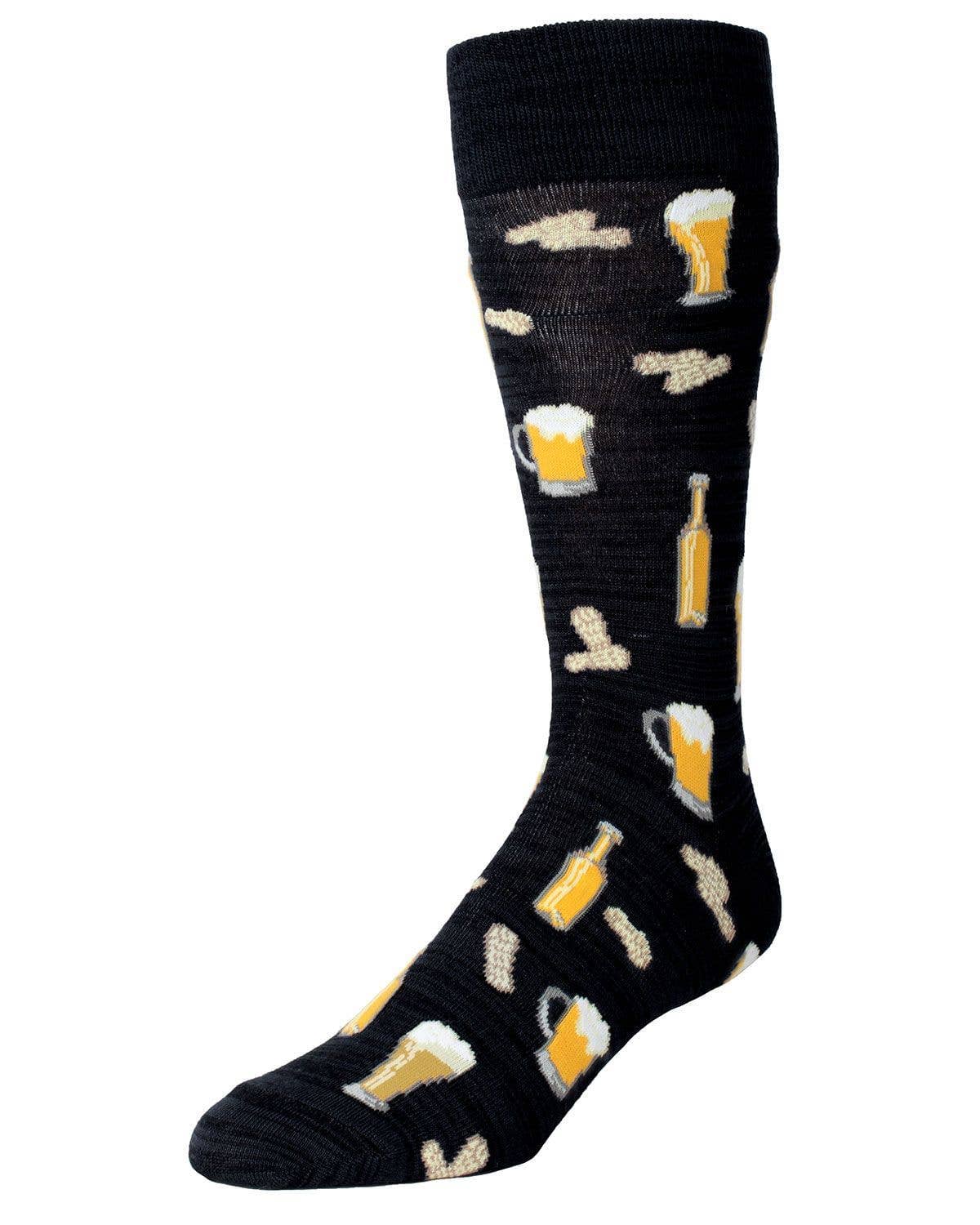 Infinity Classics International Inc. - Wholesale Socks - Men's - MeMoi Happy Hour Beer and Peanuts Men's Socks