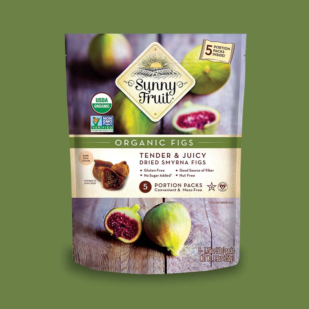 Sunny Fruit - Wholesale Dried/Dehydrated Fruit - Organic Dried Figs - Back to School Snacks, No Added Sugar