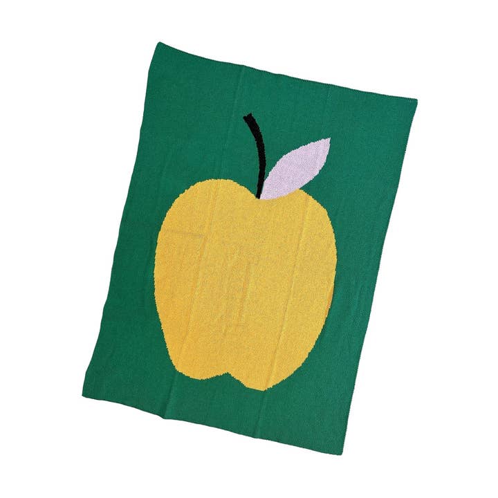 Fruit Salad Throw - Apple Baby Blanket for wholesale by Ampersand Design Studio
