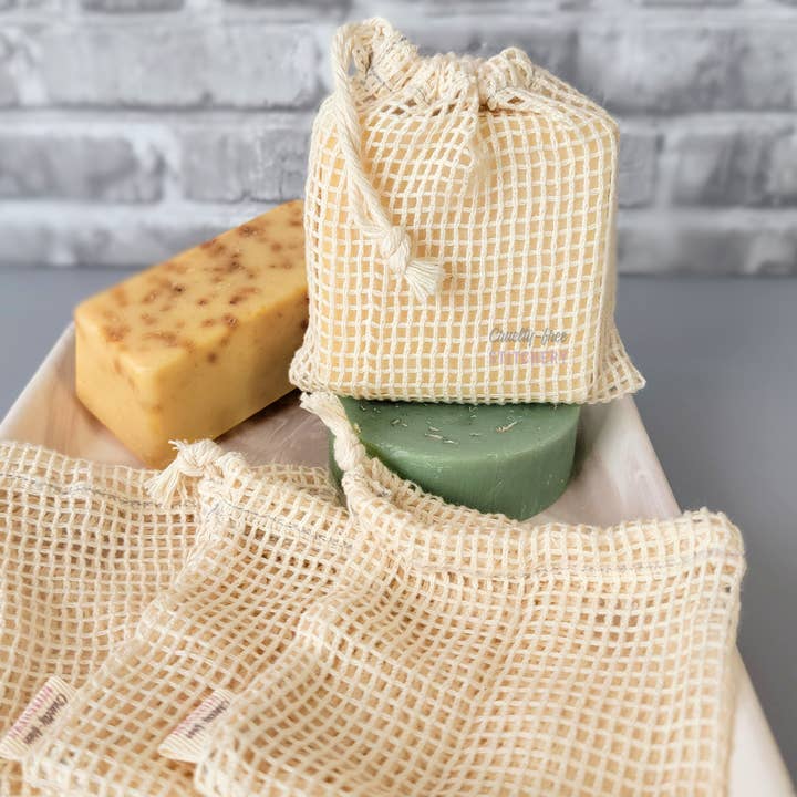 Sac à savon - Coton biologique pour la vente par Cruelty-Free Stitchery
