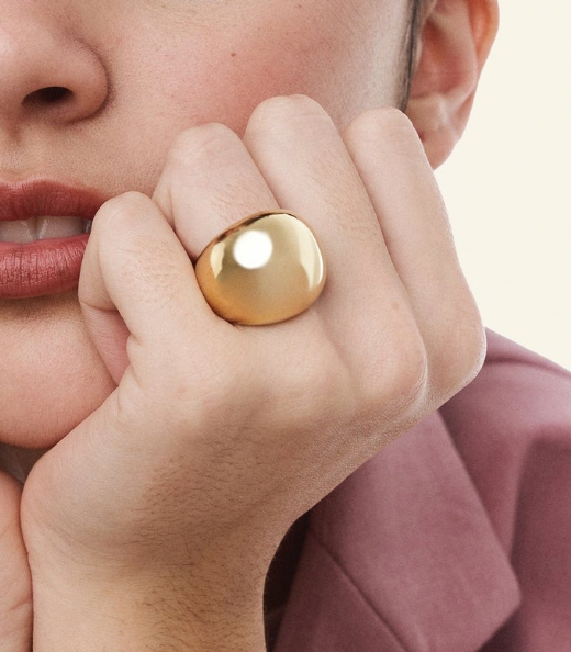 HoopLa - Wholesale Band/Stacked Ring - Max Dome Ring- Stainless Steel Waterproof 14K3