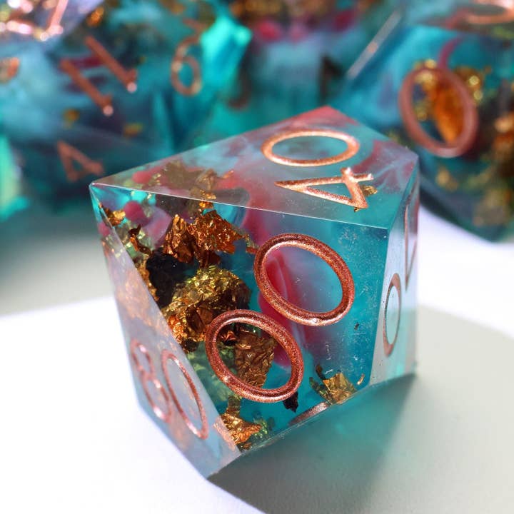 EBONWOOD - Wholesale Dice - Undertow 7-Piece Polyhedral Dice Set4