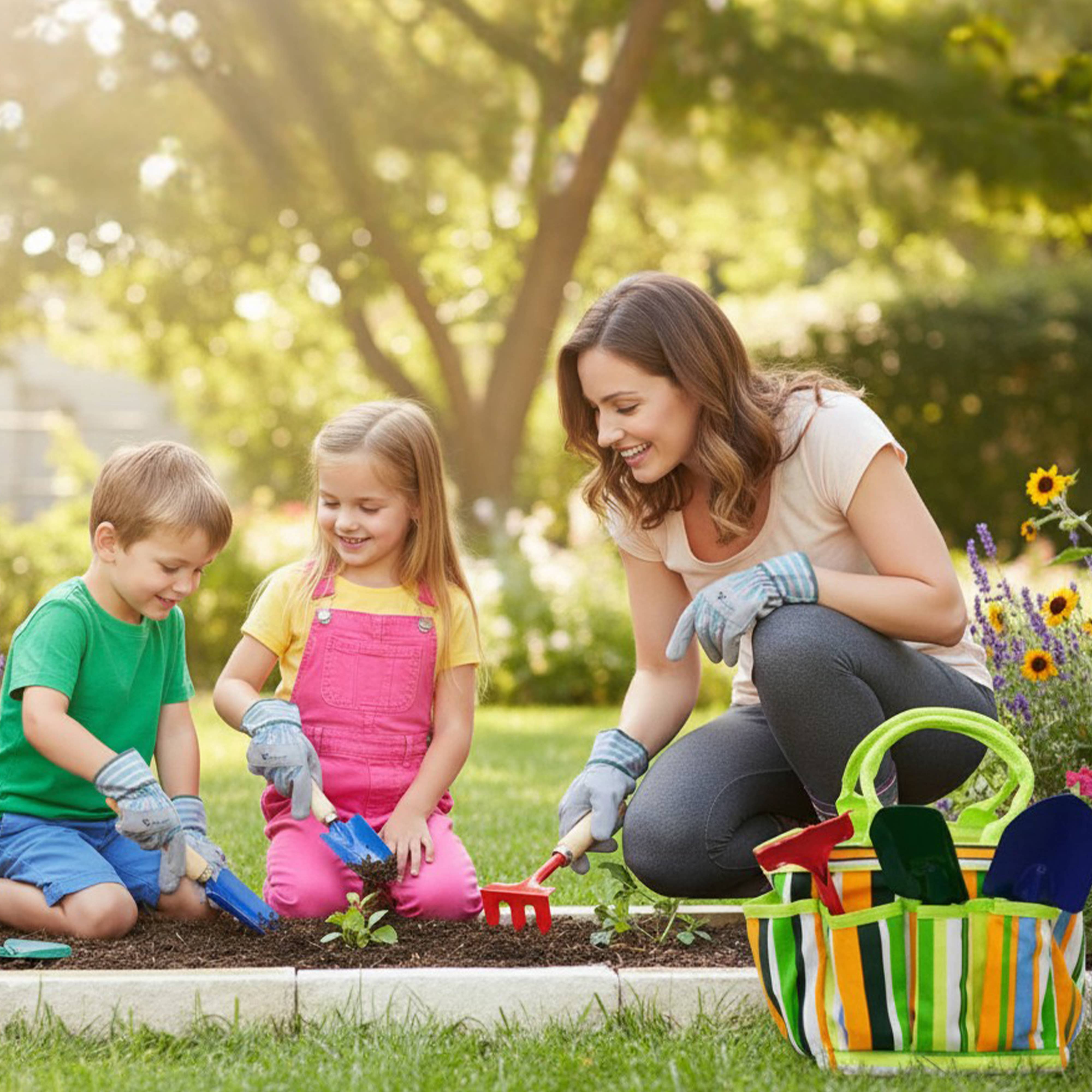 G & F Products - Wholesale Toy set – Kids - Kids Garden Tools Set with Tote, Hand Rake, Shovel, Trowel4