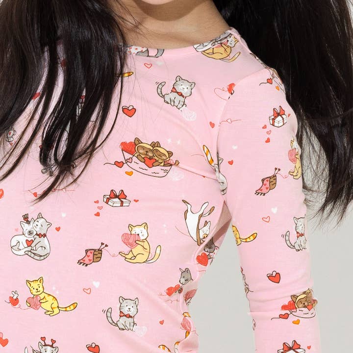 Bellabu Bear - Wholesale Sleepwear Set - Kids - Love Kittens Bamboo Kids Pajamas