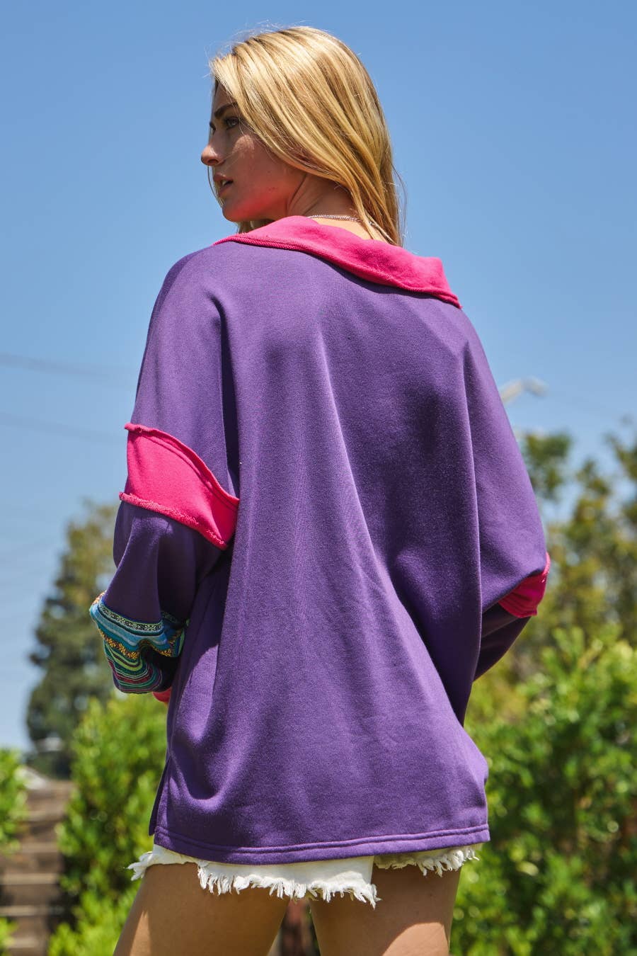 Oddi - Wholesale Sweatshirt - Women's - Contrast Mixed Fabric Sweatshirts9