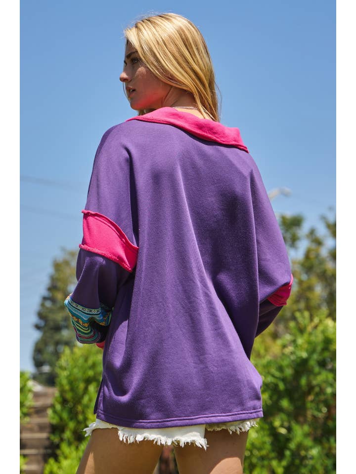 Oddi - Wholesale Sweatshirt - Women's - Contrast Mixed Fabric Sweatshirts9