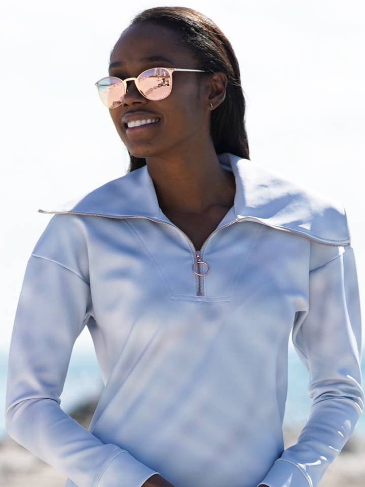 Top Donna Morgan Zip - Grigio Dawn per la vendita all'ingrosso da parte di San Francisco City Lights