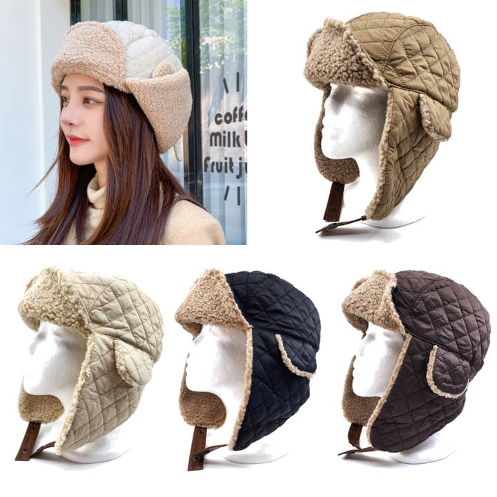 Hatzzi - Wholesale Trapper/Bomber Hat - Women's - Fleece Ear Flap Aviator Trapper Winter Hat7