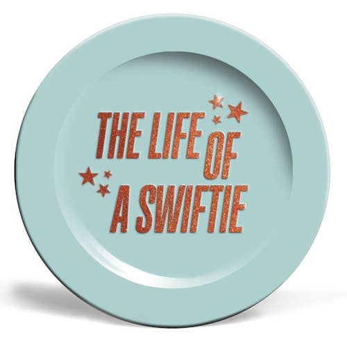 ART WOW – wholesale Dinner plate – Plates 'The Life Of A Swiftie typography