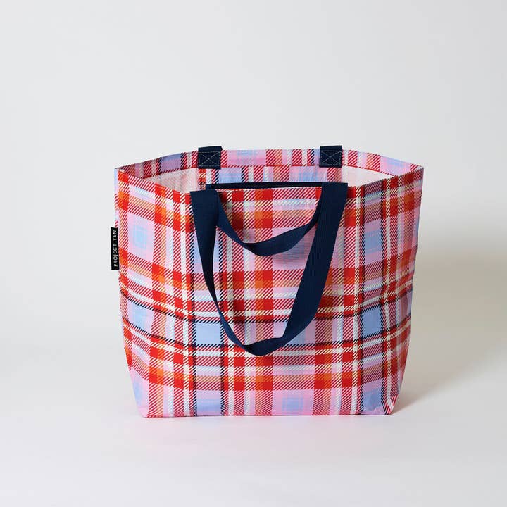 Tartan Medium Tote for wholesale by Project Ten Pty Ltd