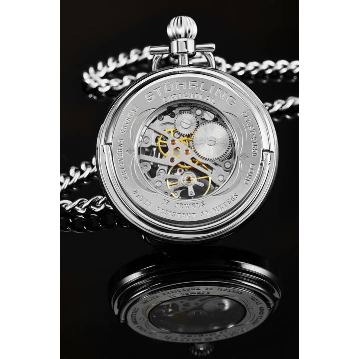 Stuhrling - Wholesale Wrist Watch - Men's - Vintage Hand-Wind 47mm Skeleton Pocket Watch