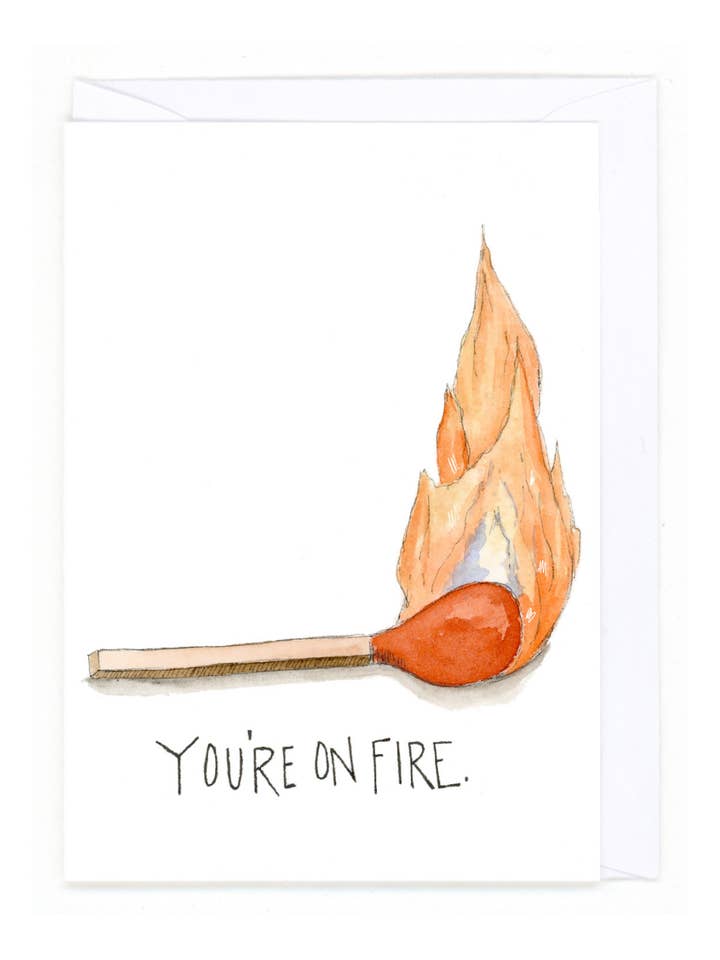 "You're on Fire" for wholesale by Bear on Paper