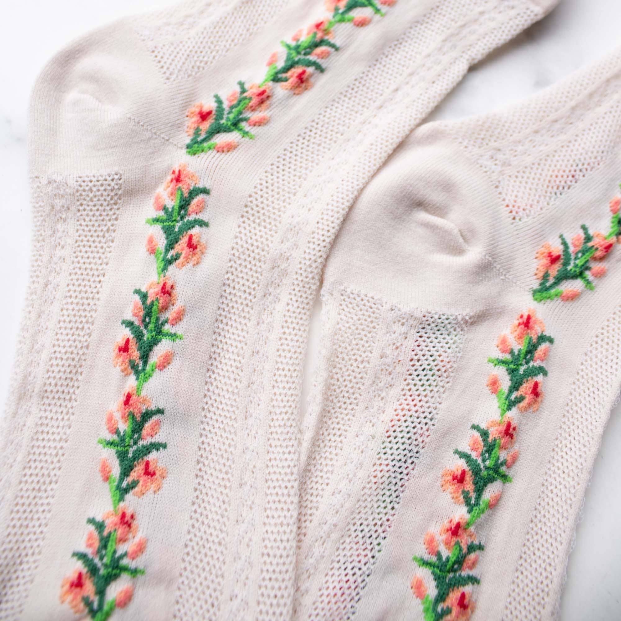 Tiepology – wholesale Socks – Women's – Floral Mesh Casual Socks12