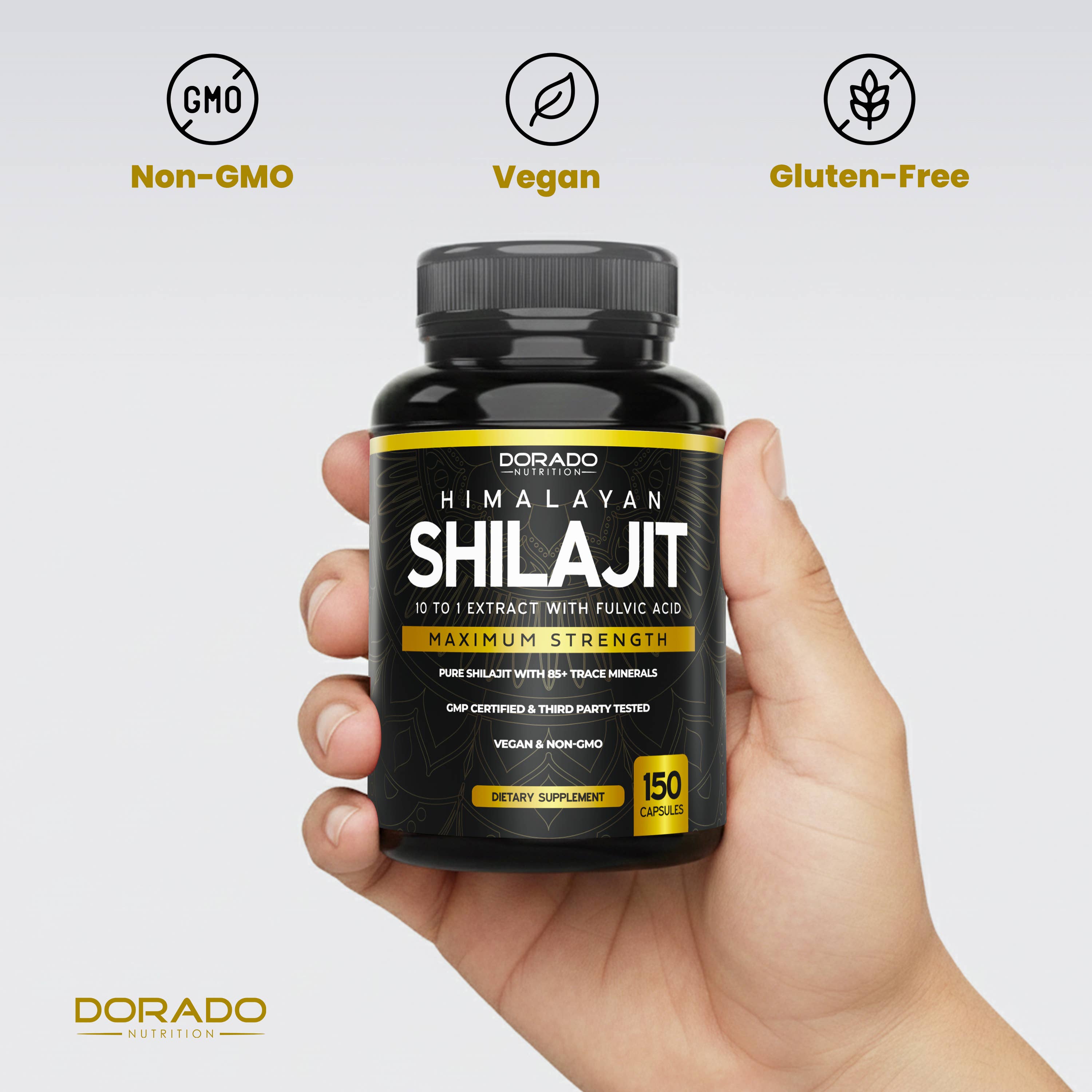 Dorado Nutrition - Wholesale Oral Supplement/Vitamin - Shilajit Supplement 10,000mg (150 Capsules)6