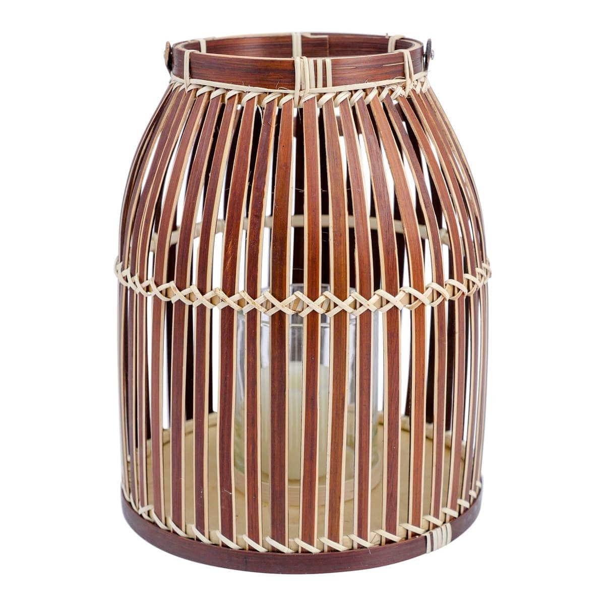 Made Market Co. – wholesale Lantern – Small Bamboo & Glass Lantern4