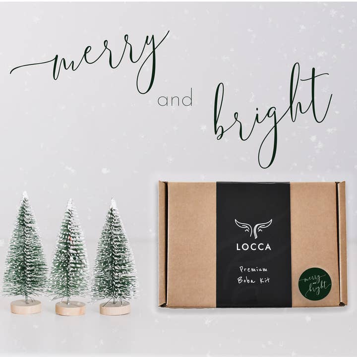 Locca Christmas Boba Tea Kit | Premium Bubble Tea | Up to 20 Drinks | Unique Gift Set for wholesale by Locca