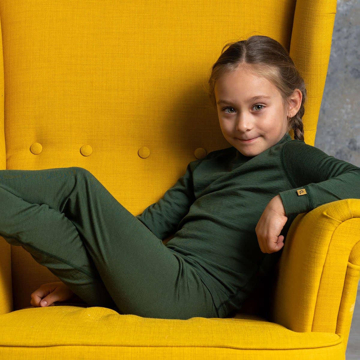 menique - Wholesale Pants - Kids - Thermal Base Layer Kids' Merino Wool Pants Dark Green11