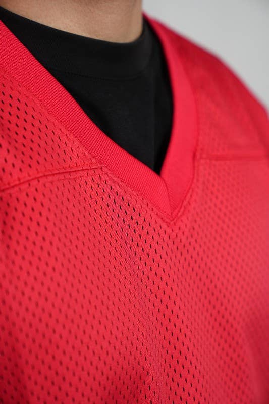 Lime Tree Clothing Inc. - Wholesale T-shirt – men's - Men’s Heavyweight Mesh Football Jersey w/ Stripe XS-2XL28