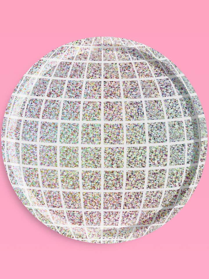 Shimmer Disco Plates, Last Disco Bach, Birthday, NYE for wholesale by xo, Fetti