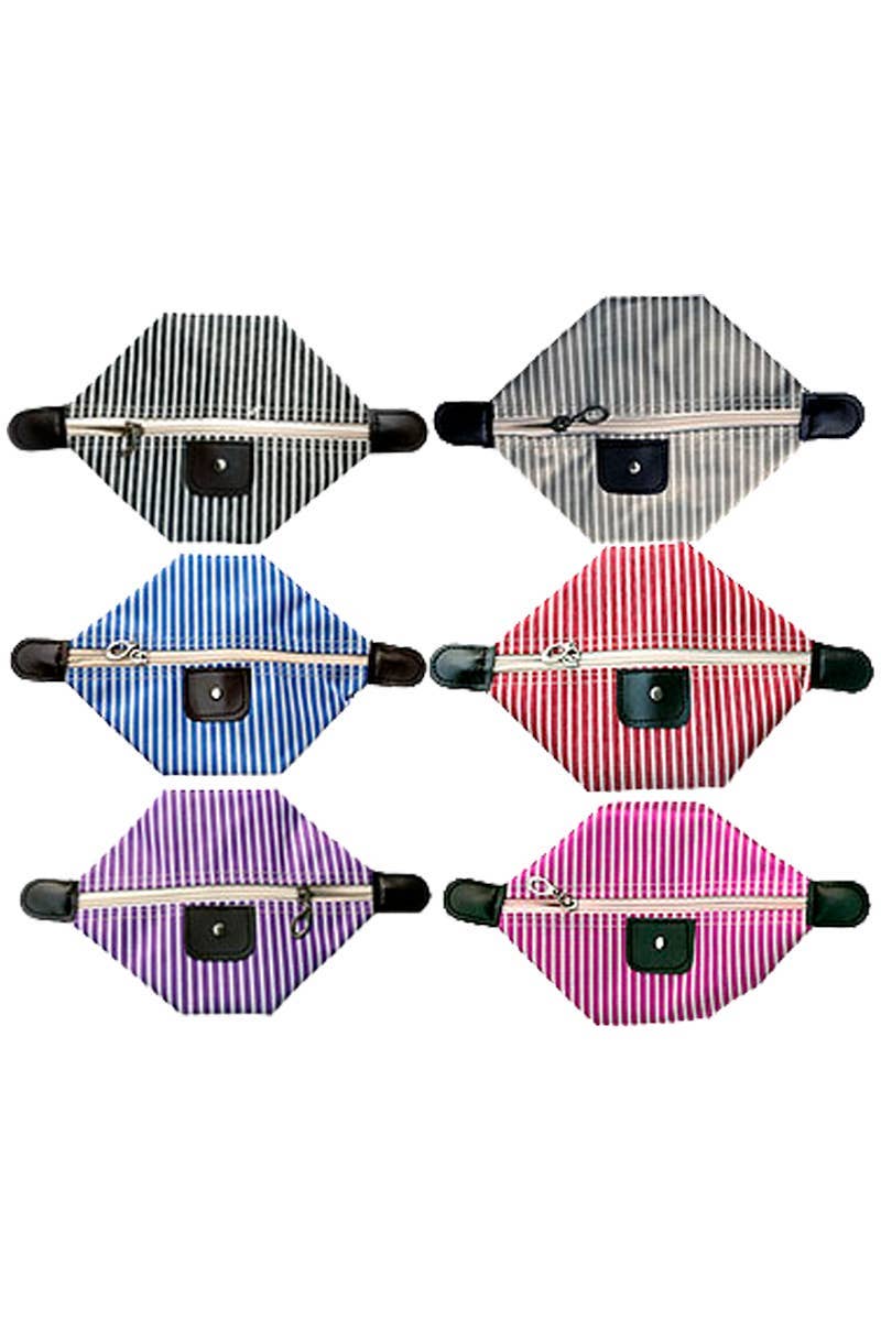 ASSORTED Harbor Stripe Organizer Pouch Travel Bag for wholesale on Faire1