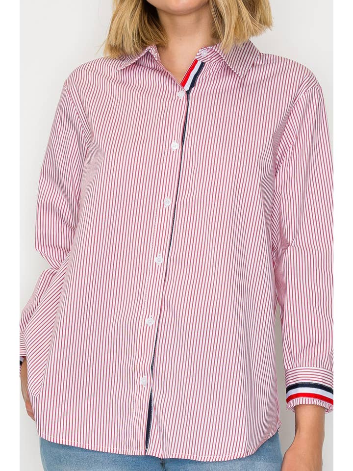 Joh Apparel – wholesale Blouse – Women’s – Jasmine Cotton Pinstripe Shirt16