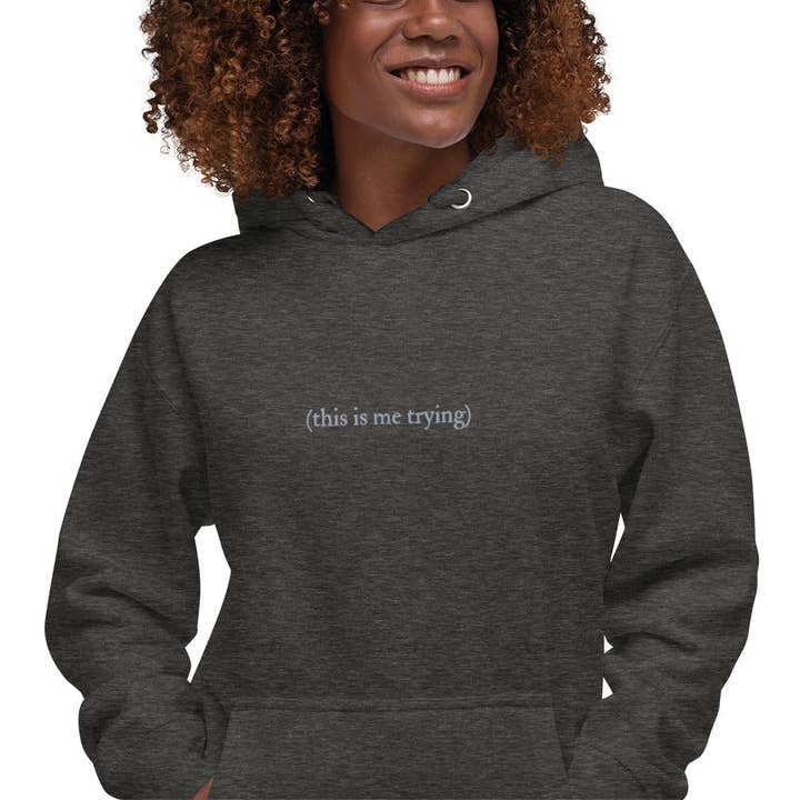 This is Me Trying Sweatshirt for wholesale by July Bean Designs