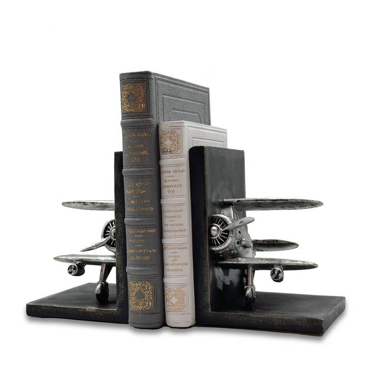 Biplane Bookends for wholesale by Bentley & Bo