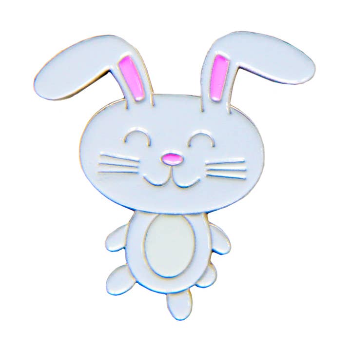 Kawaii Bunny emaille speld voor wholesale door Oh, Hello Paper & Gifts