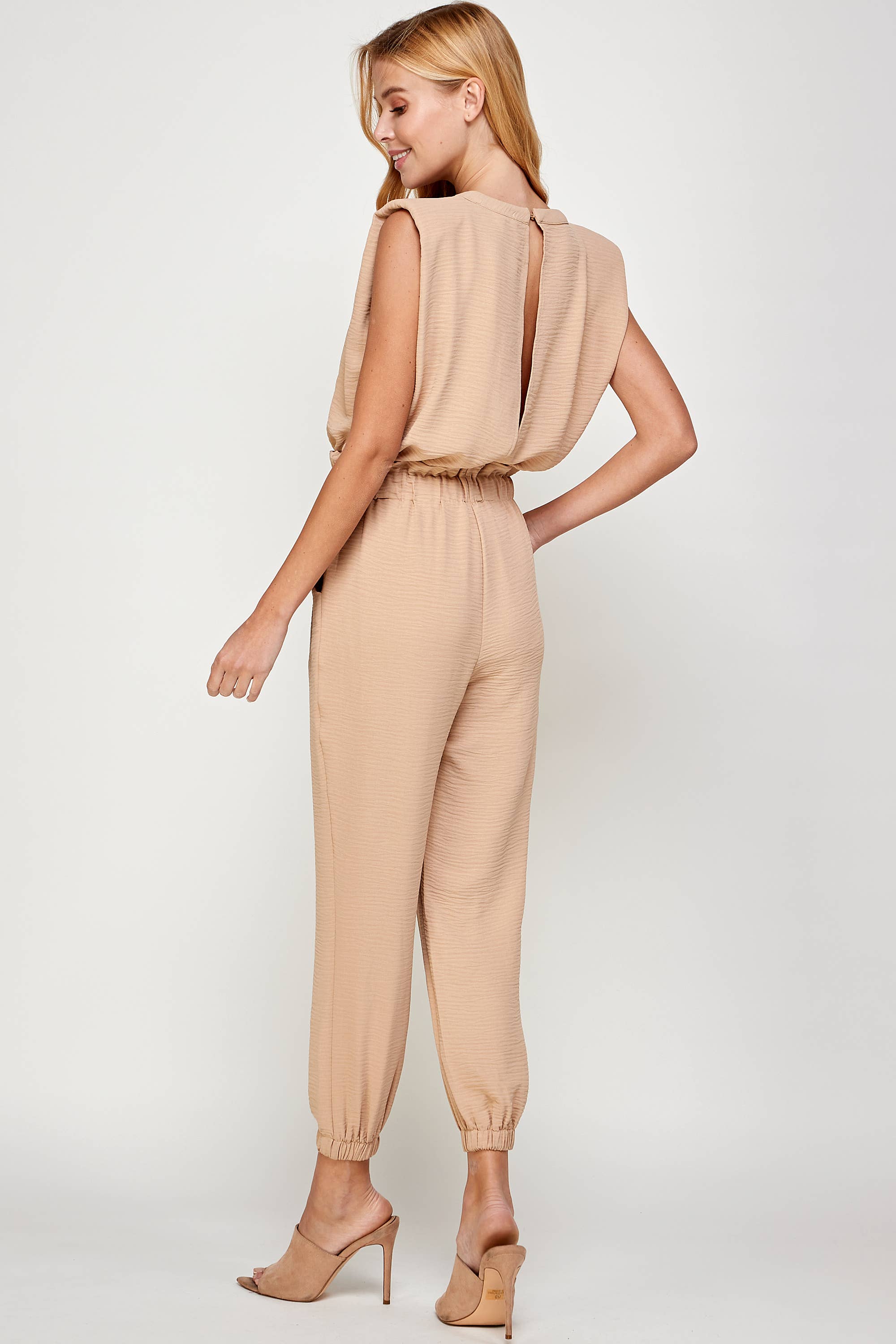 Strut & Bolt – wholesale Jumpsuit – Women's – Shoulder Muscle Padded Sleeveless Jogging Jumpsuit0