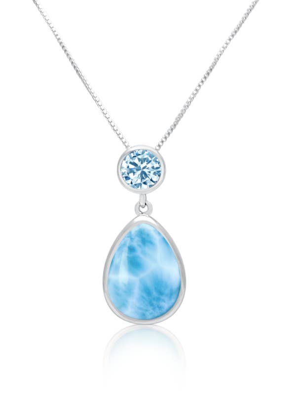 Larimar Sterling Sølv Dråbevedhæng Aranya for engroshandel hos Larimar Magic