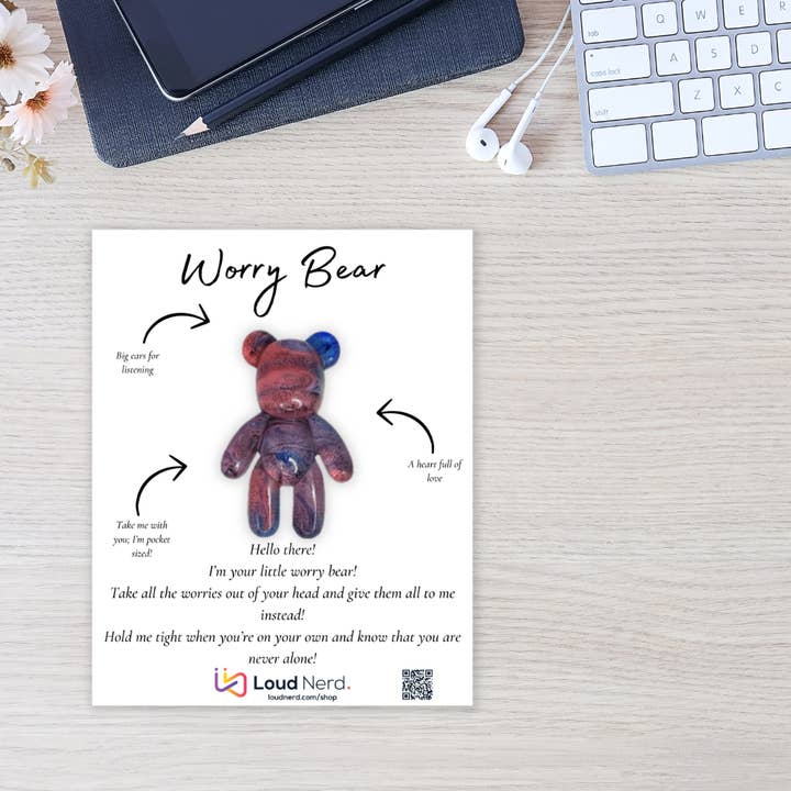 Loud Nerd - Wholesale Fidget Toy - Kids - Pocket Worry Bear