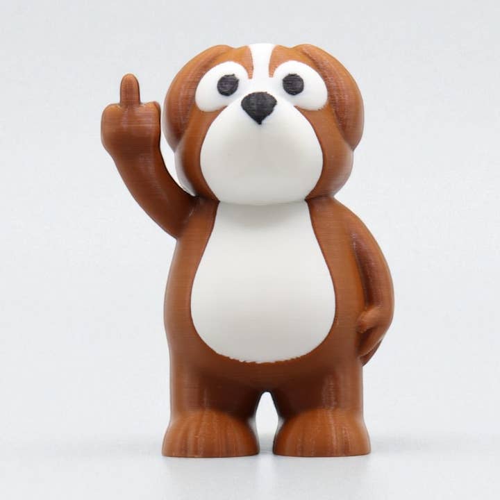 Figurine de chien faisant un doigt d'honneur – Cadeau de chien drôle et sarcastique pour la vente par Lellume