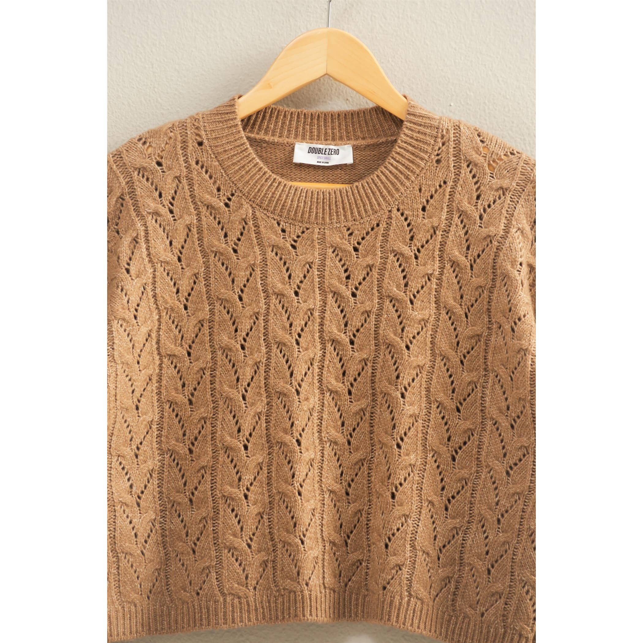HYFVE - Wholesale Knit Sweater - Women's - Cropped Cable Knit Sweater1
