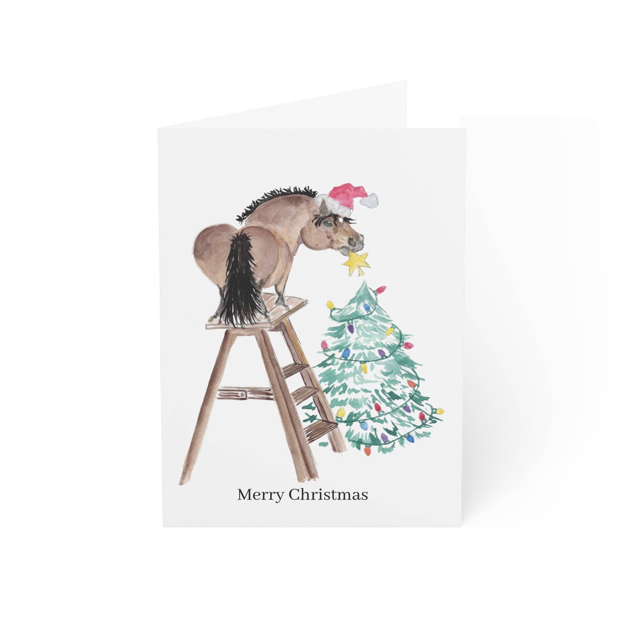 Sona Equestrian - Wholesale Christmas Card - Adorable Ponies Single Greeting Card2