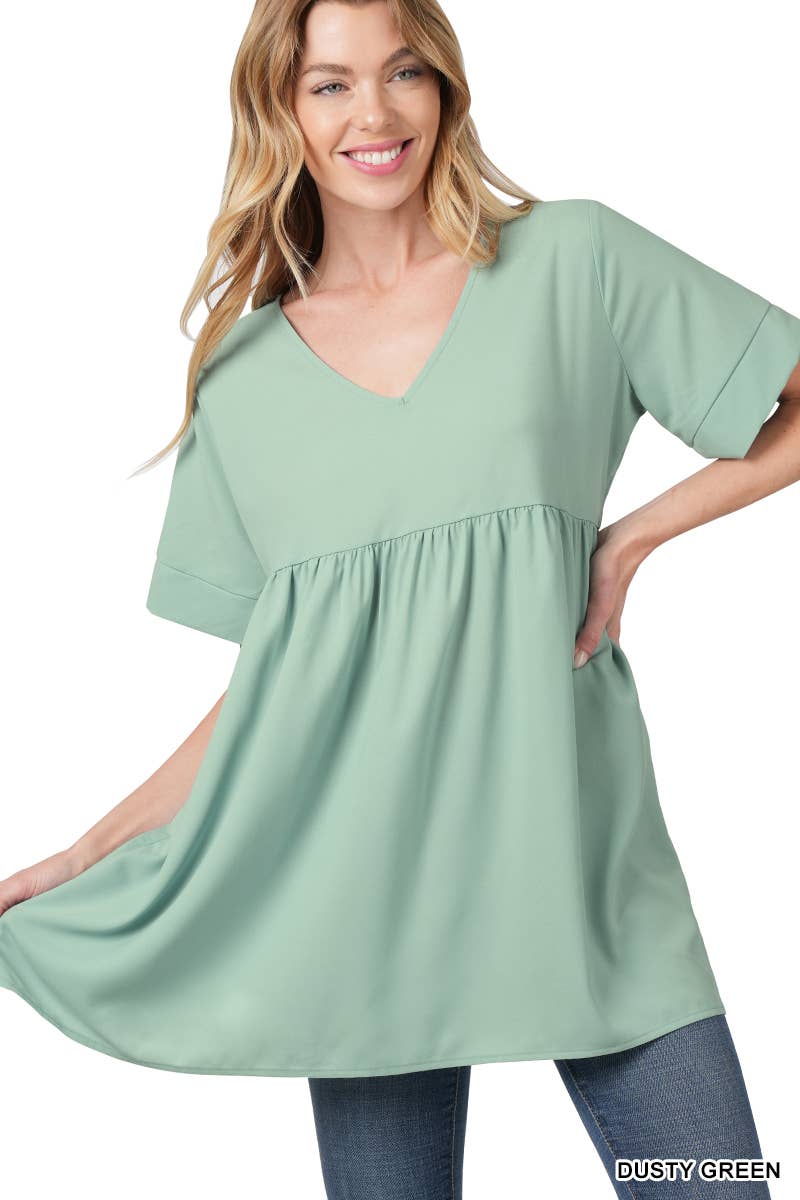 ASHMOCHA  `.42POPS EMPIRE WAIST SHIRRING TUNIC for wholesale on Faire14