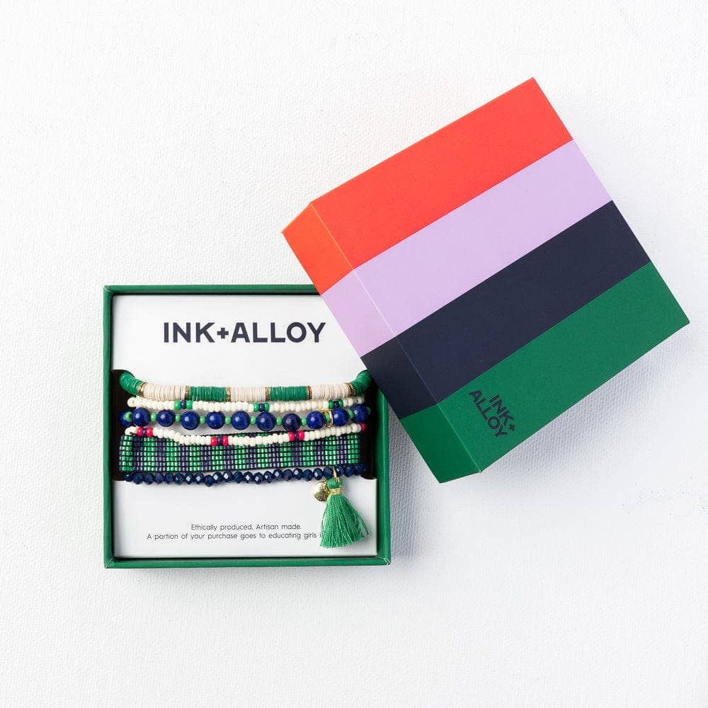 INK + ALLOY - Vendita all'ingrosso Parure di gioielli - Set di 8 Braccialetti Misti Rio all'Ingrosso2