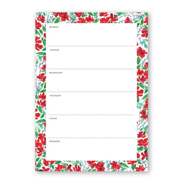 Notesbog A5 ugeplanlægger, menuplanlægger og familieplanlægger for engroshandel hos Emadam - Art & Design