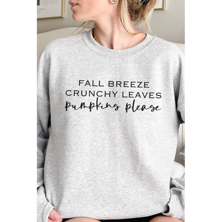 Sudadera estampada Fall Breeze Crunchy Leaves para venta al por mayor de Select Apparel