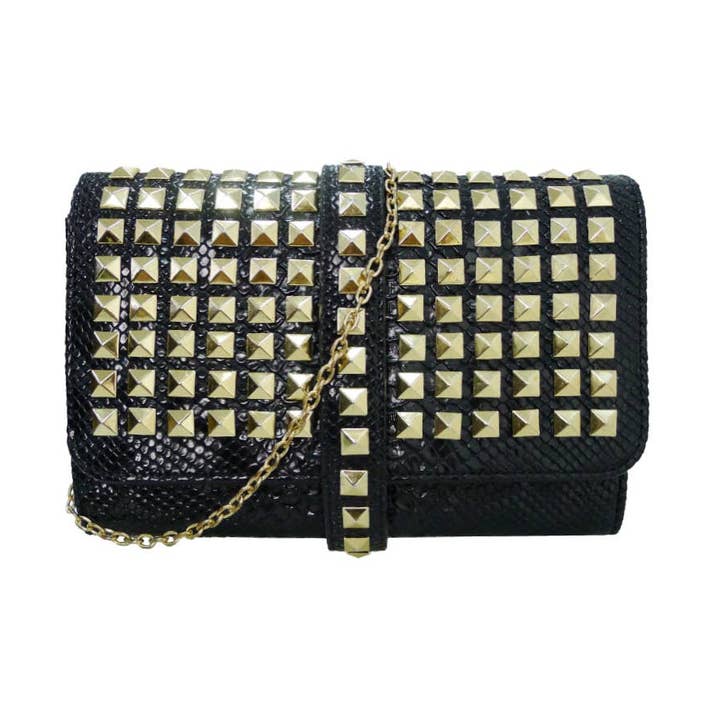 Besat Mock Croc Clutch for engroshandel hos Belle Trading Ltd