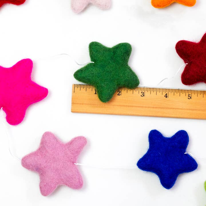 The Winding Road - Wholesale Bunting/Garland - Garland - Felt Multicolor Stars3